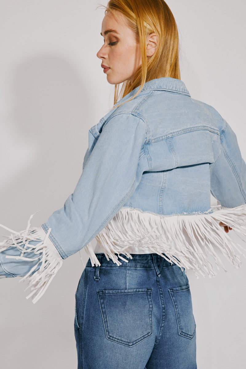 Vicky Fringe Denim Jacket