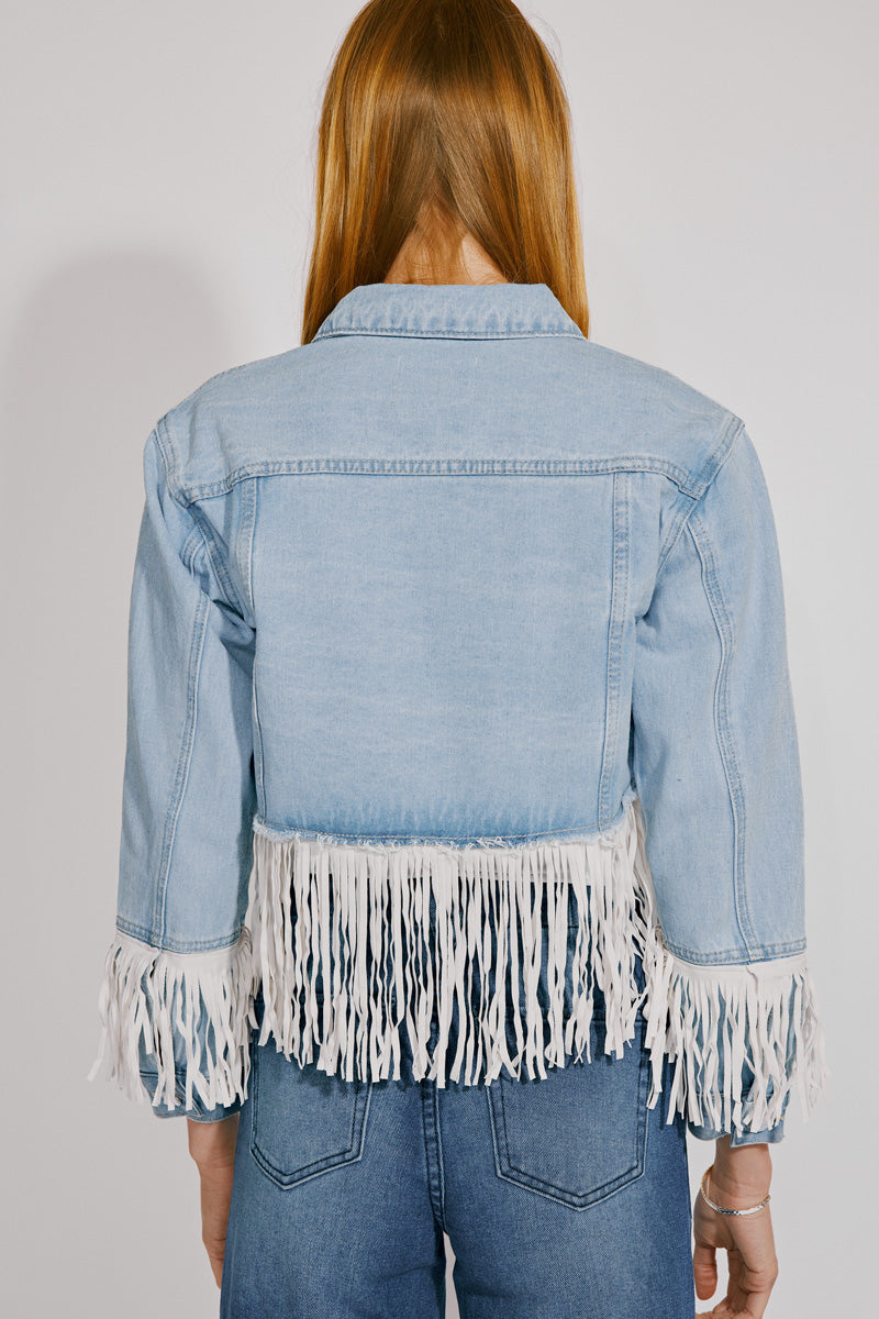 Vicky Fringe Denim Jacket