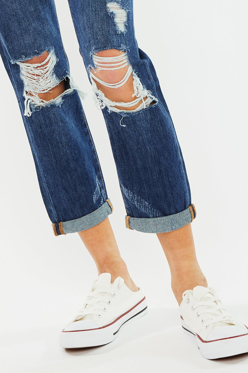 Aisha Mid Rise Boyfriend Jeans