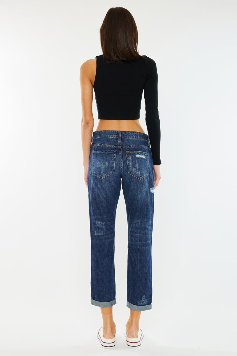 Aisha Mid Rise Boyfriend Jeans