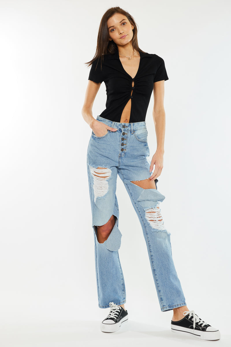 Elena High Rise Straight Leg