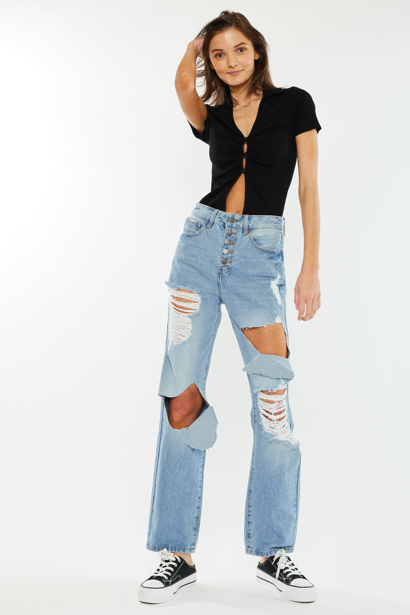 Elena High Rise Straight Leg