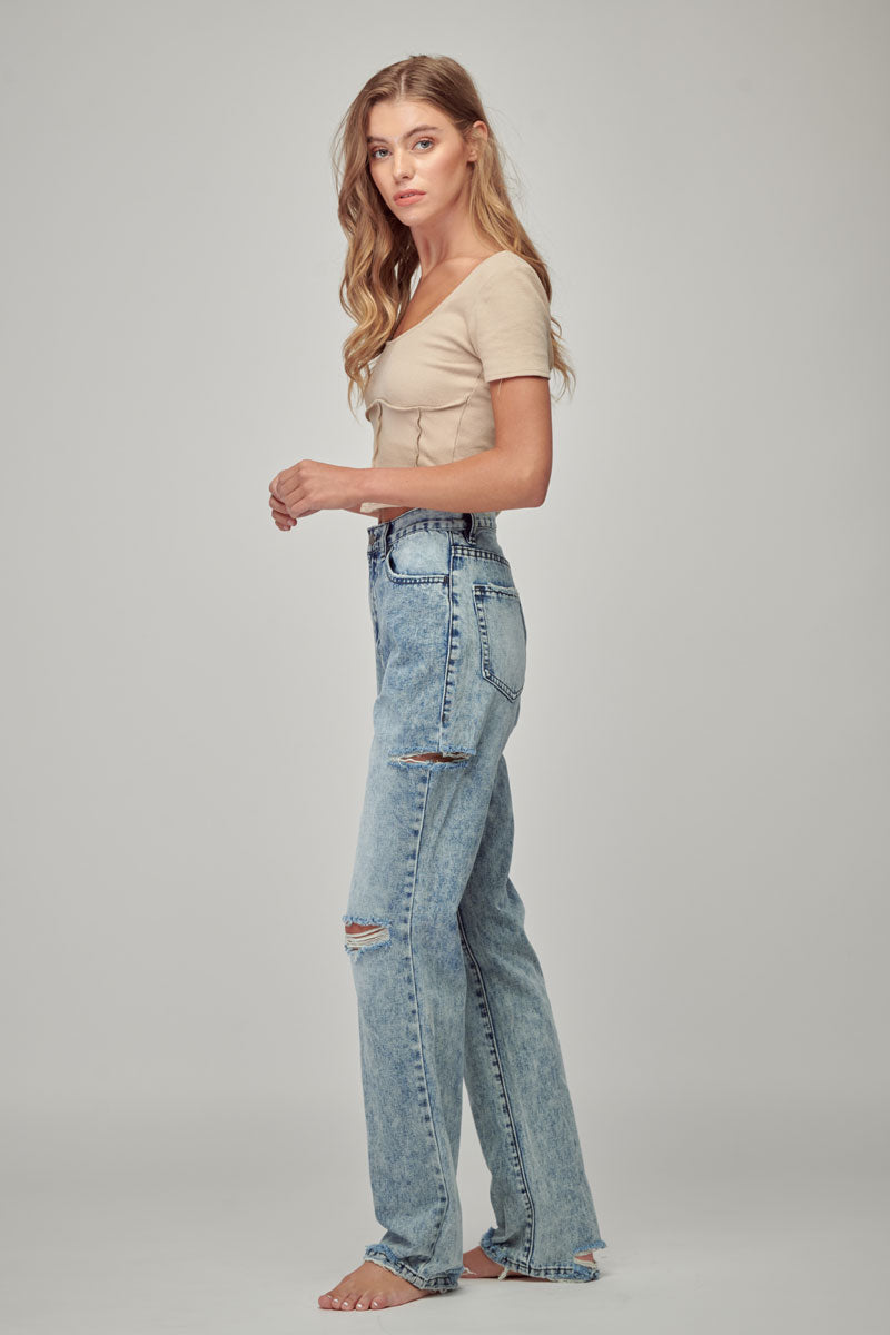 Oakley High Rise Straight Jeans