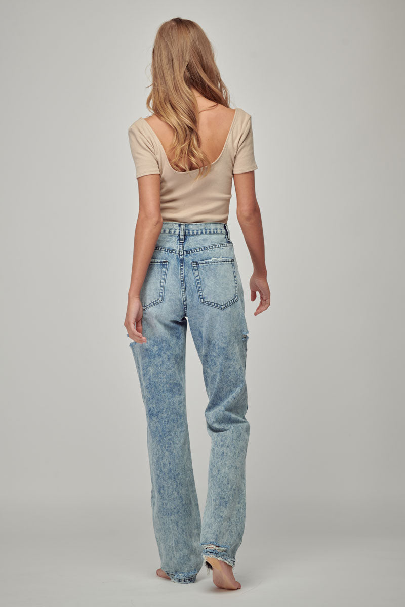 Oakley High Rise Straight Jeans