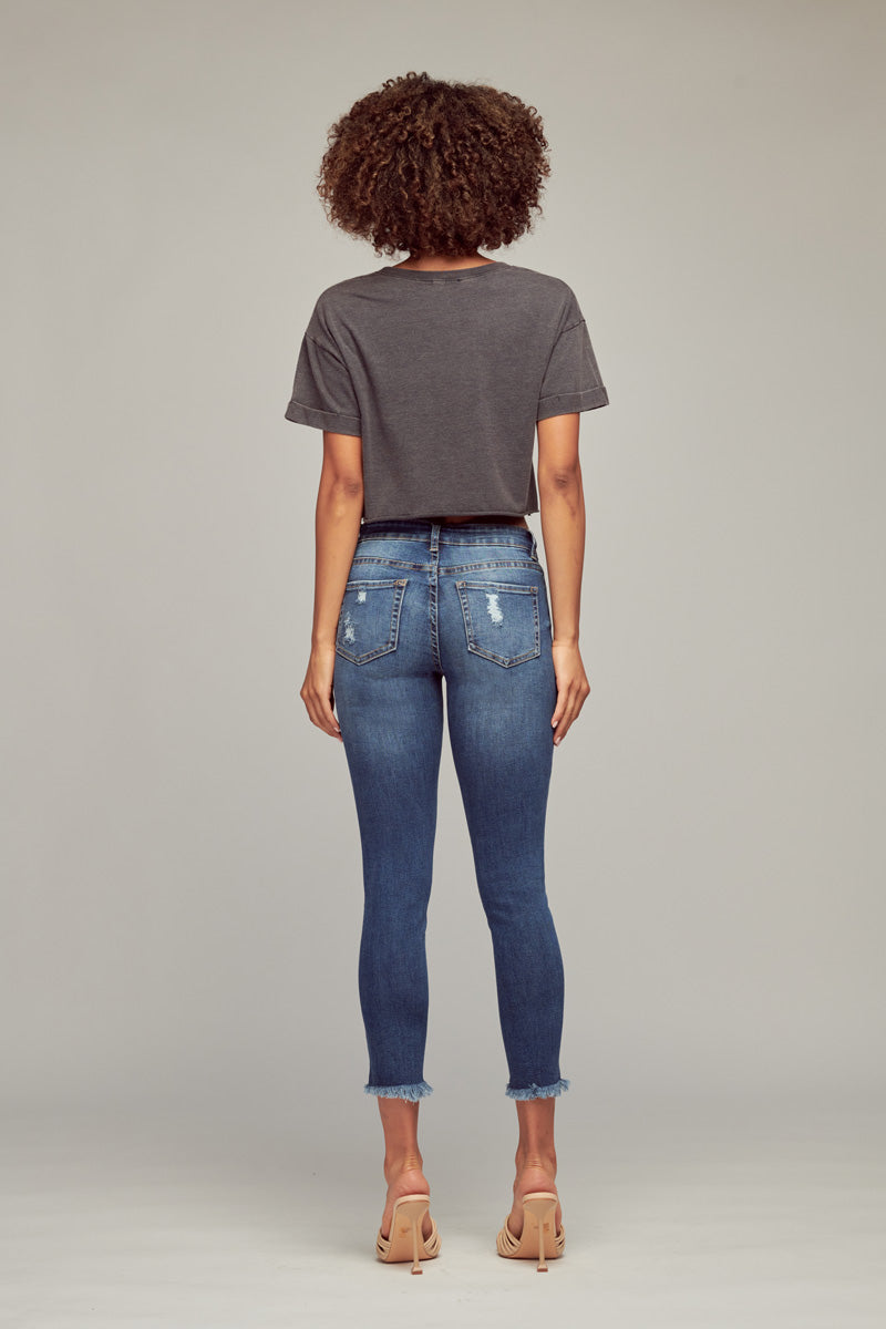 Berry Mid Rise Skinny Jeans