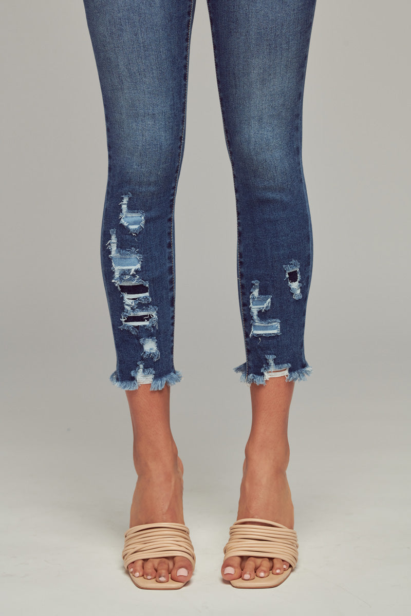 Berry Mid Rise Skinny Jeans