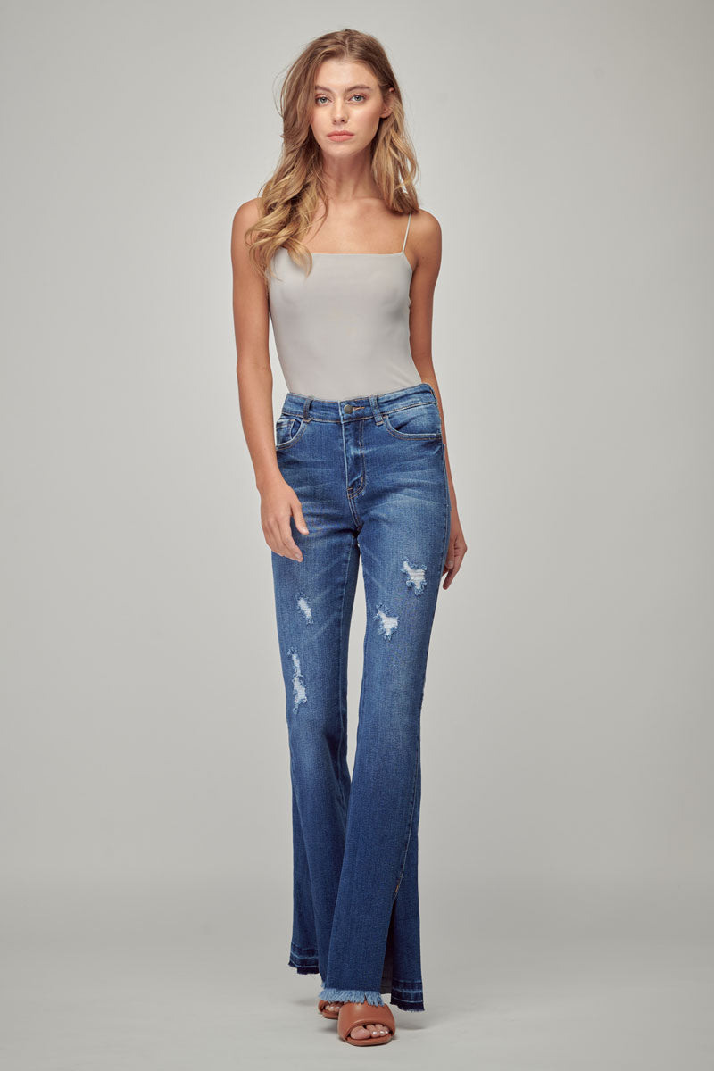 Lauren Mid Rise Flare Jeans