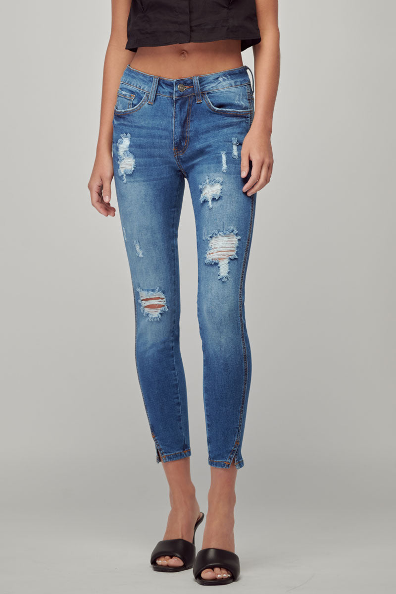 Colleen Mid Rise Ankle Skinny Jeans