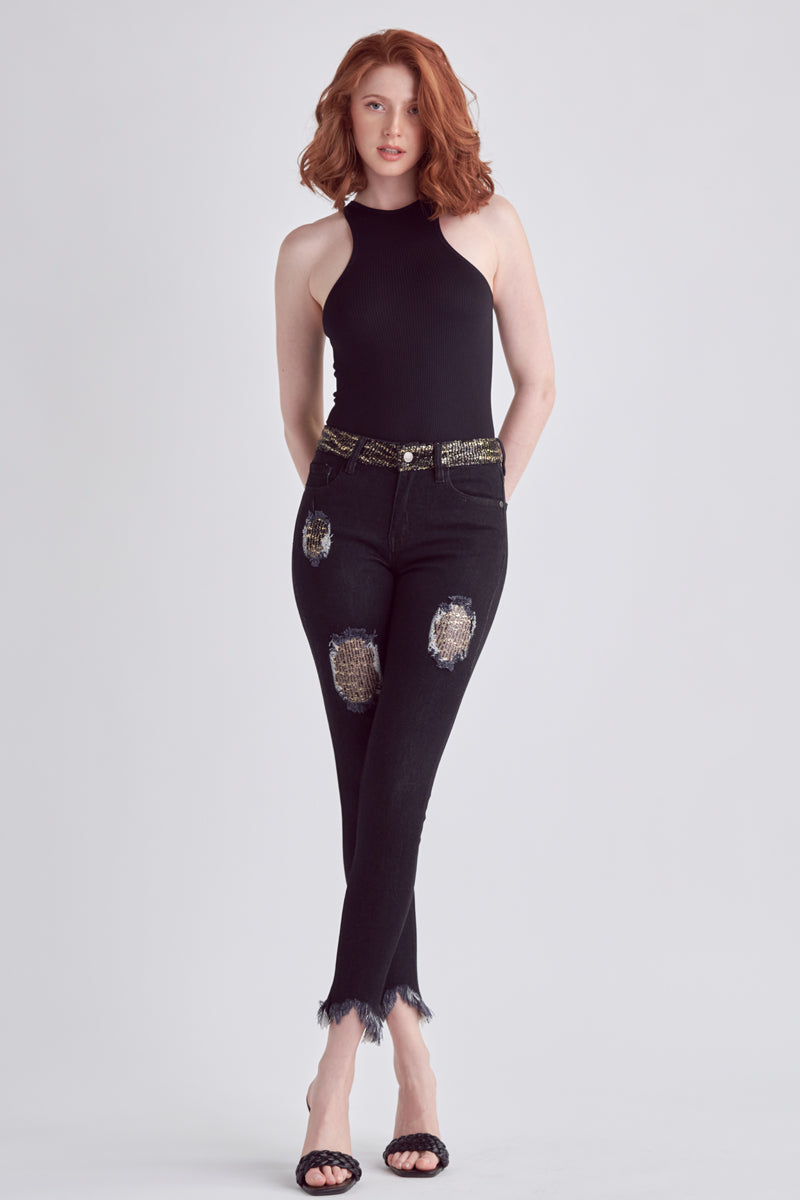 Keira Mid Rise Skinny Jeans