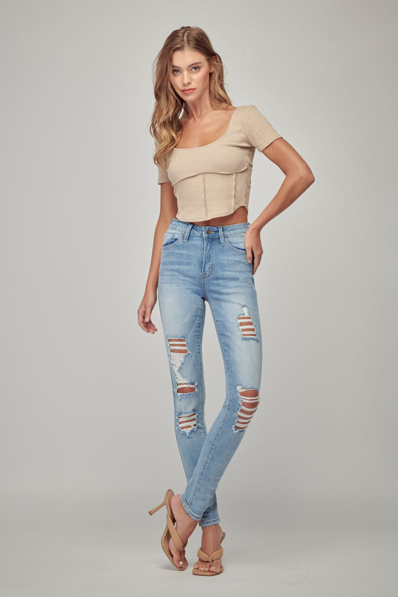 Aiden High Rise Skinny Jeans