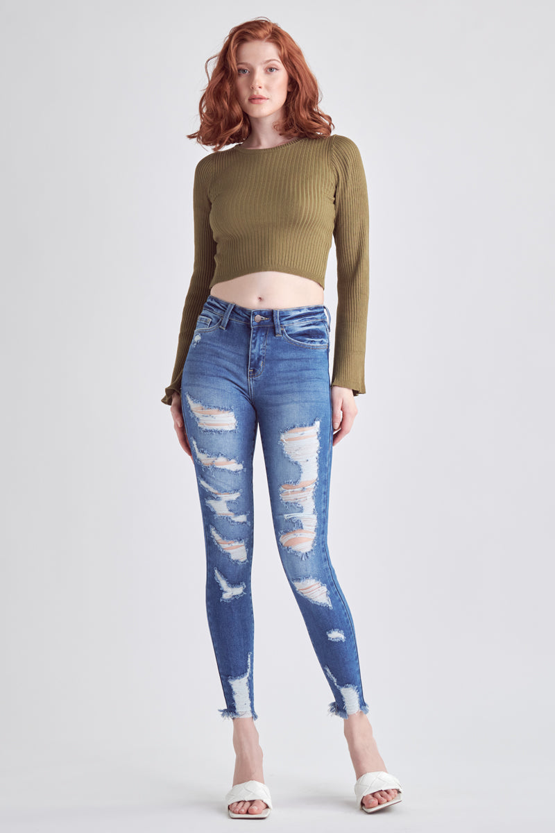 Rosemarie Mid Rise Skinny Jeans