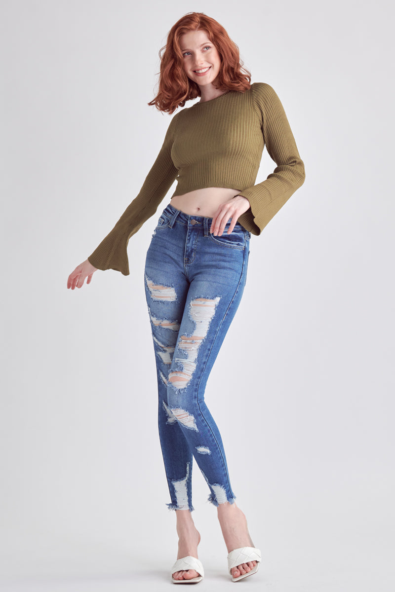 Rosemarie Mid Rise Skinny Jeans