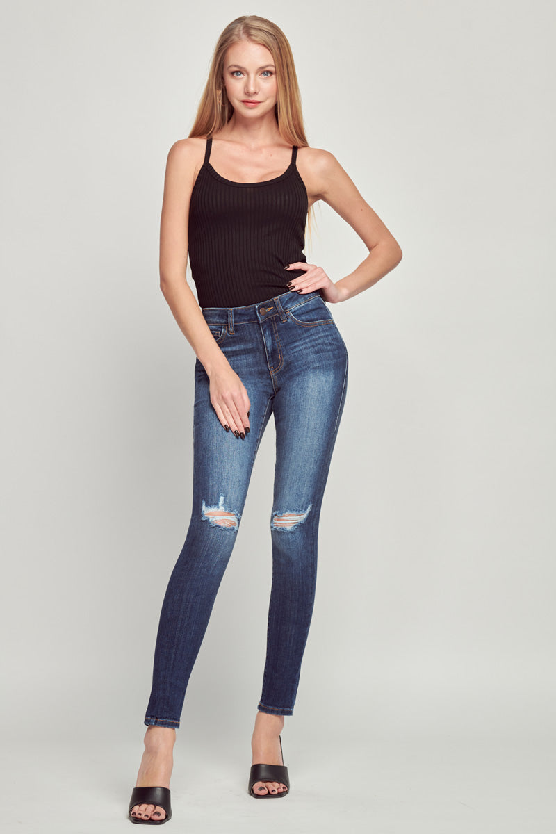 Monica Mid Rise Ankle Skinny Jeans