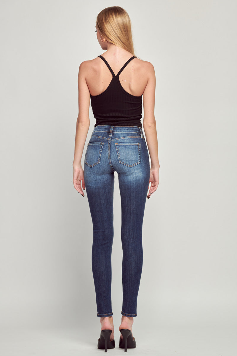 Monica Mid Rise Ankle Skinny Jeans