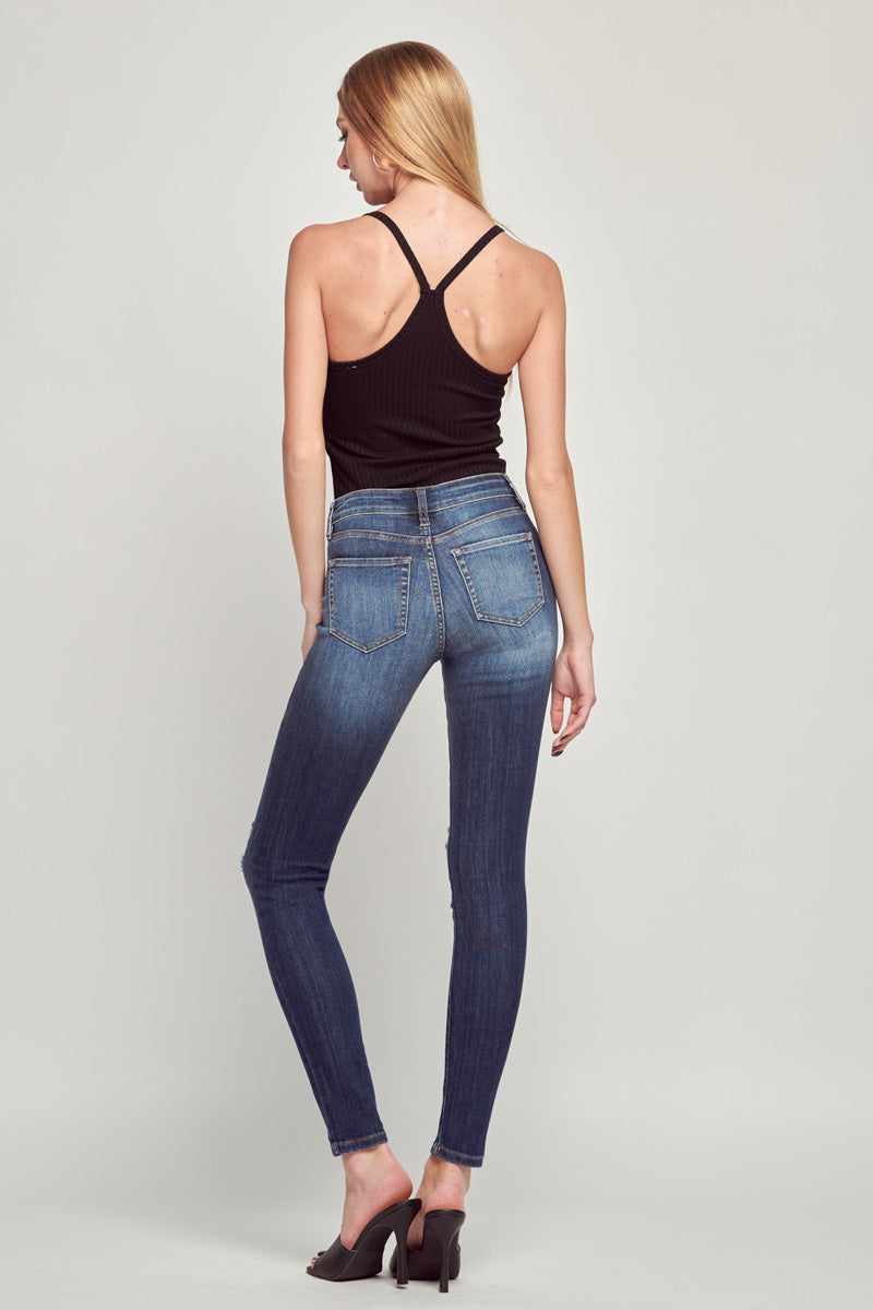 Monica Mid Rise Ankle Skinny Jeans