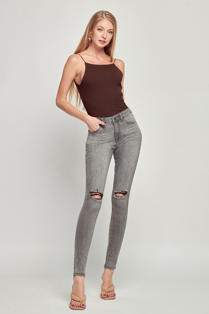 Monica Mid Rise Ankle Skinny Jeans