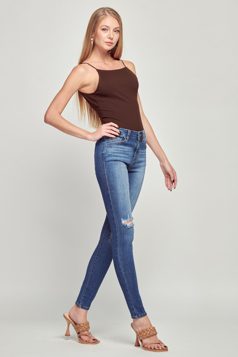 Monica Mid Rise Ankle Skinny Jeans