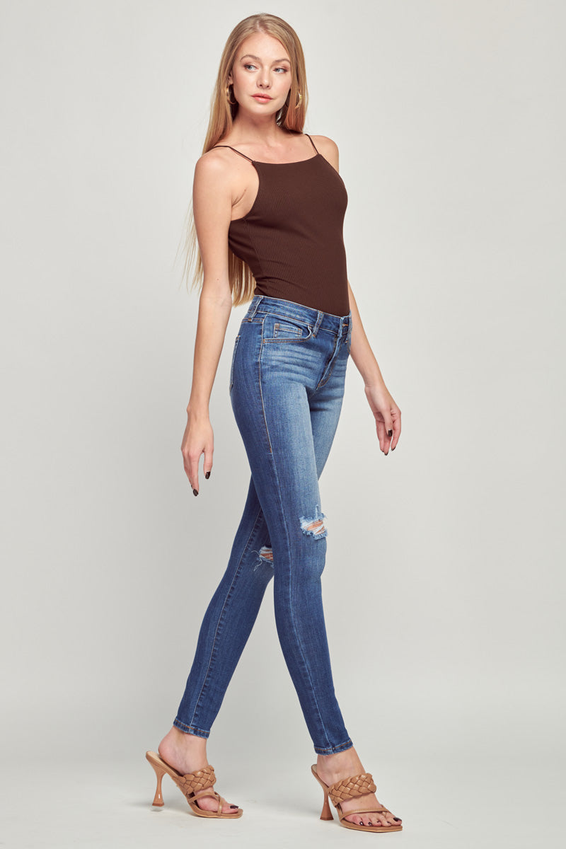Monica Mid Rise Ankle Skinny Jeans