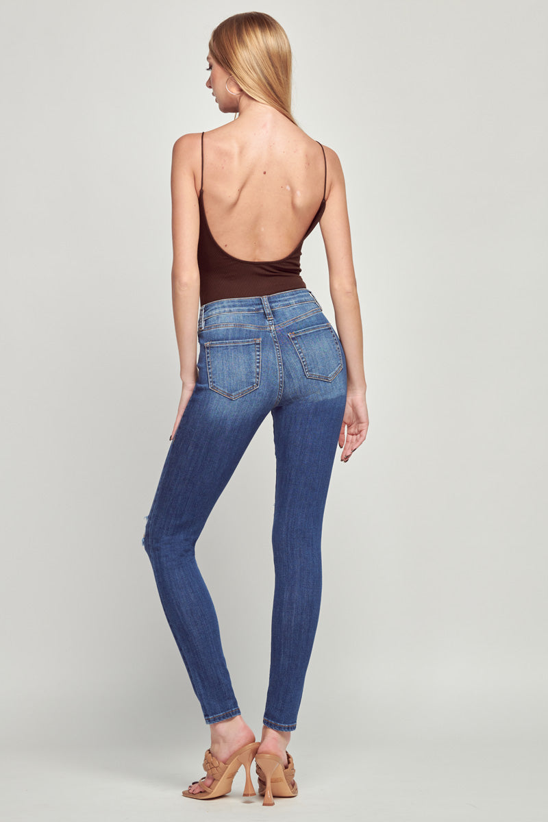 Monica Mid Rise Ankle Skinny Jeans