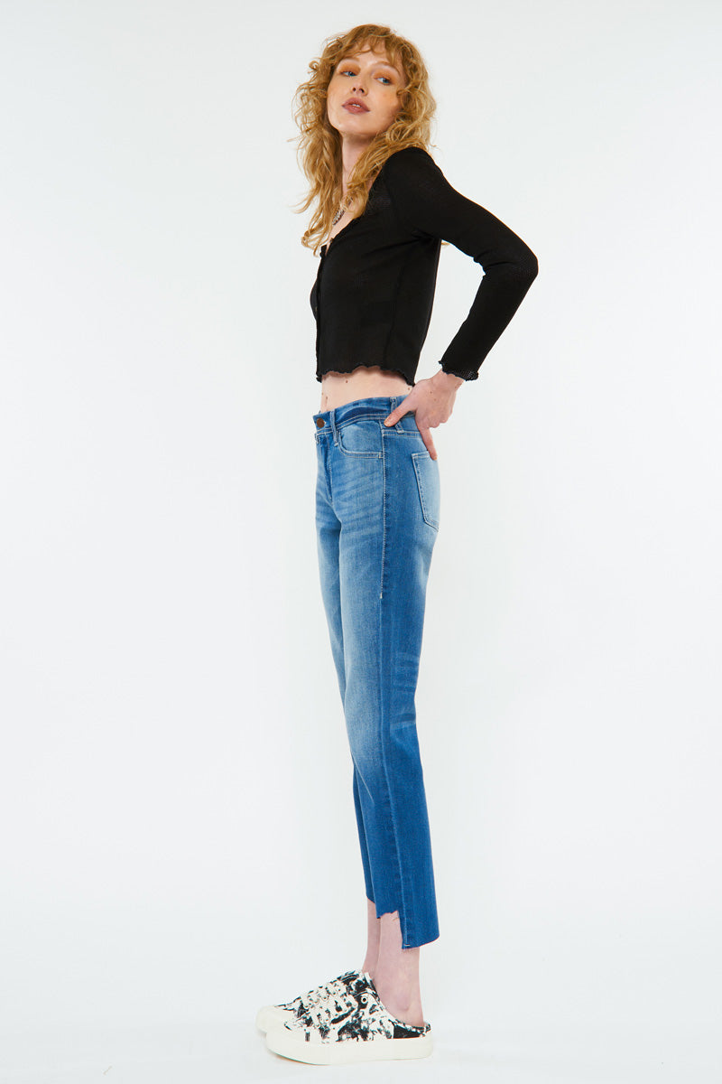 Alex Mid Rise Straight Jeans