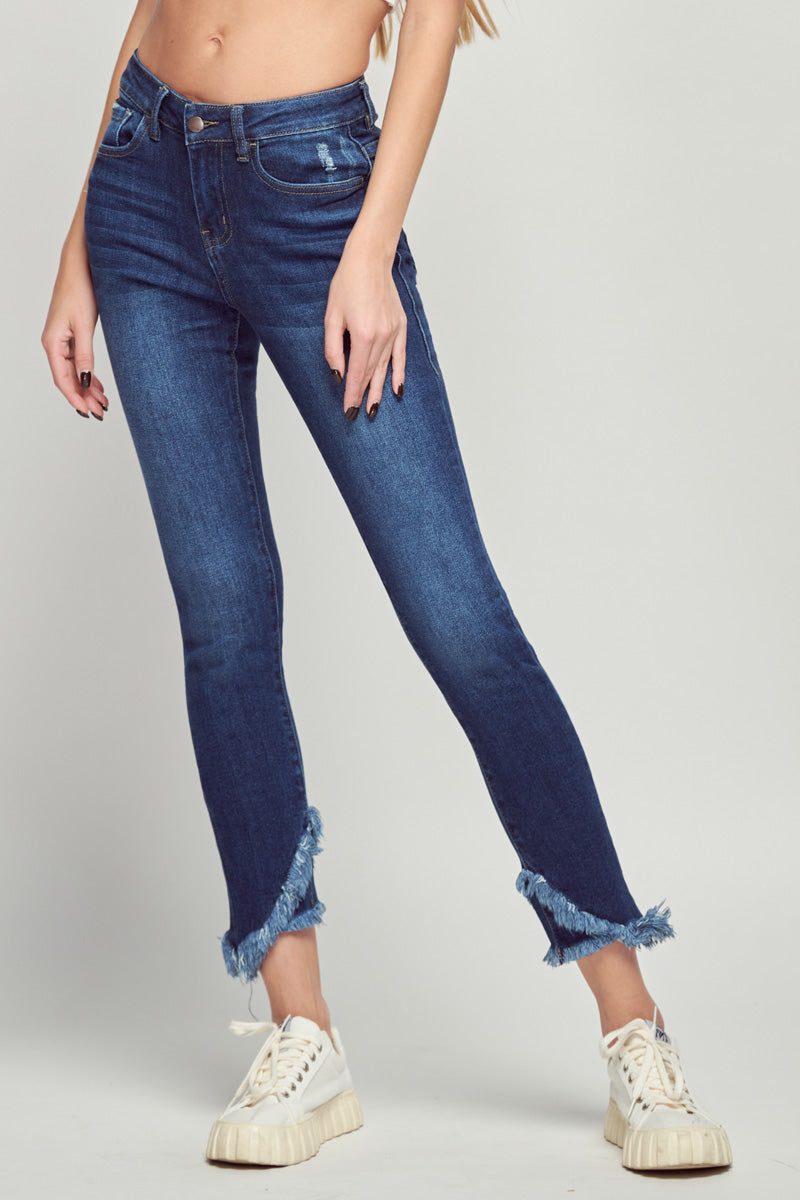 Tori Mid Rise Ankle Skinny Jeans