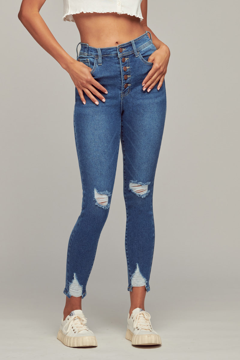 Stacey High Rise Ankle Skinny Jeans