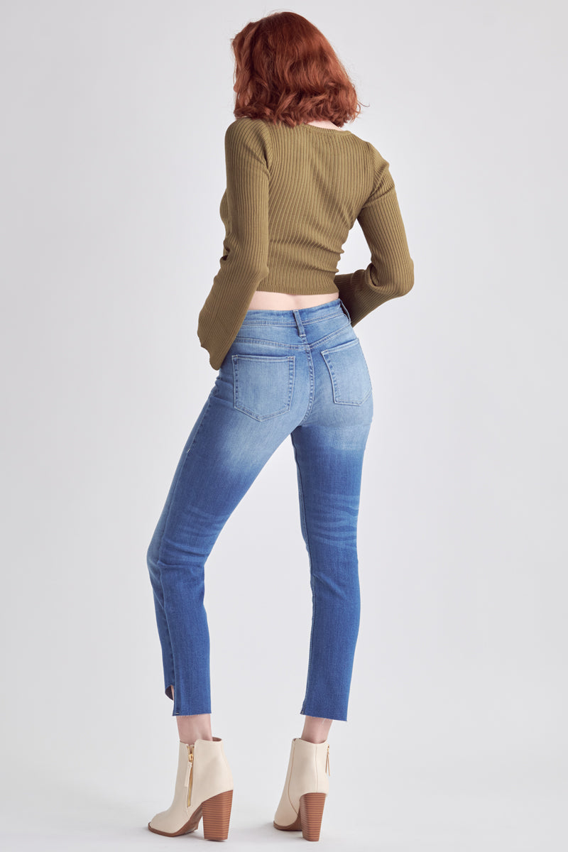 Alex Mid Rise Straight Jeans