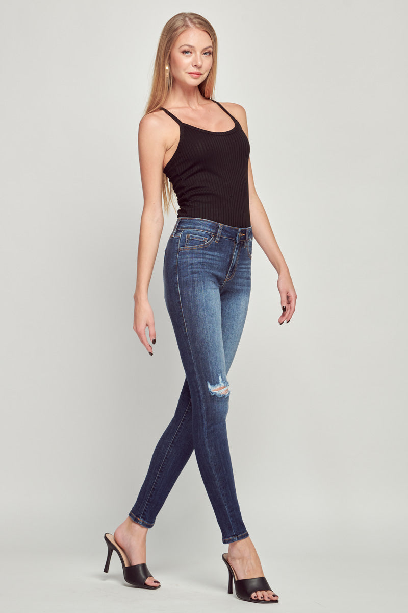 Monica Mid Rise Ankle Skinny Jeans