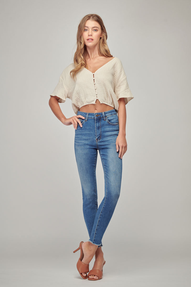 Diane High Rise Ankle Skinny Jeans