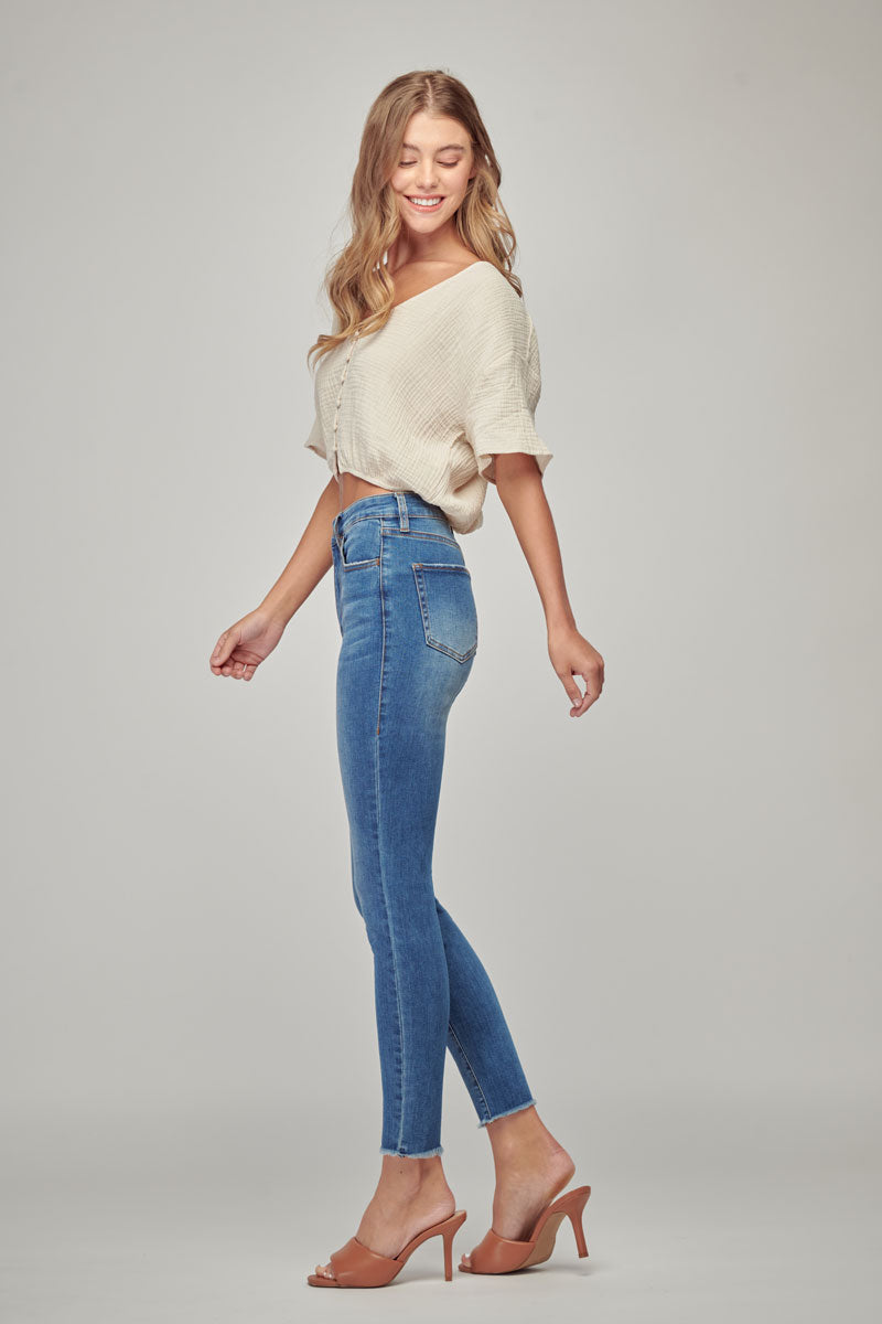 Diane High Rise Ankle Skinny Jeans